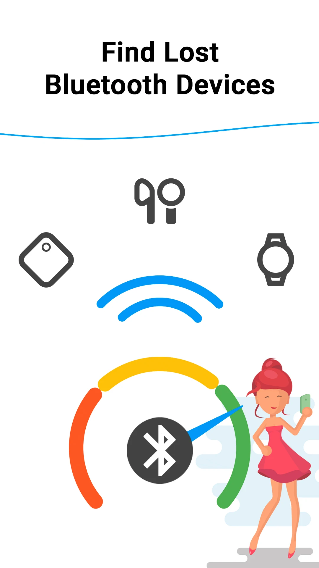 Find My Bluetooth Device screenshot showing device scan results